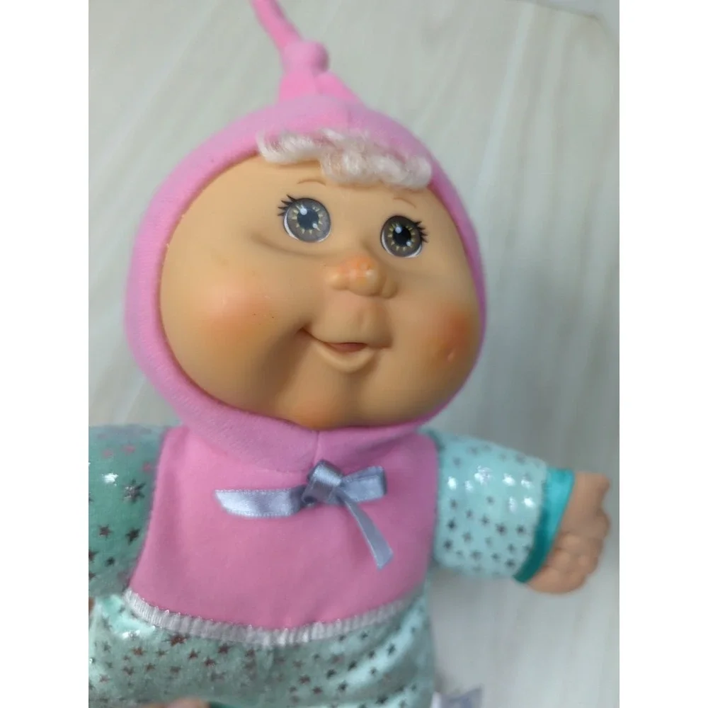 Celebrate CPK Cabbage Patch Kids Baby doll Soft Plush vinyl pink green stars
